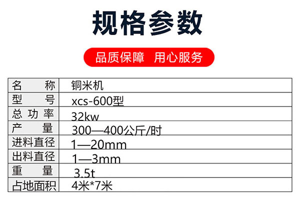 銅線破碎機參數(shù)